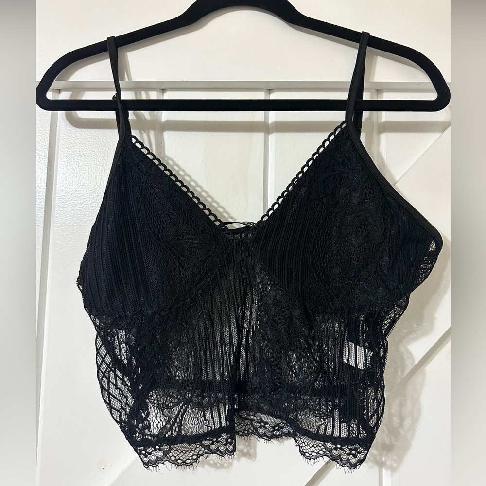 Large SHEIN lacy see through crop top